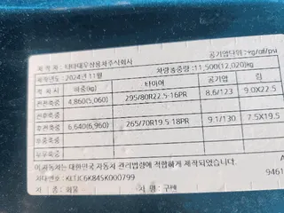 한중8.5톤카고 현황 사진 6